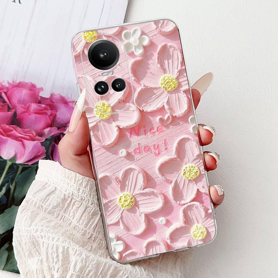 For OPPO Reno10 5G Case CPH2531 Luxury Cat Cartoon Cover Clear Silicone Soft TPU Phone Case For OPPO Reno 10 Reno10 Back Covers