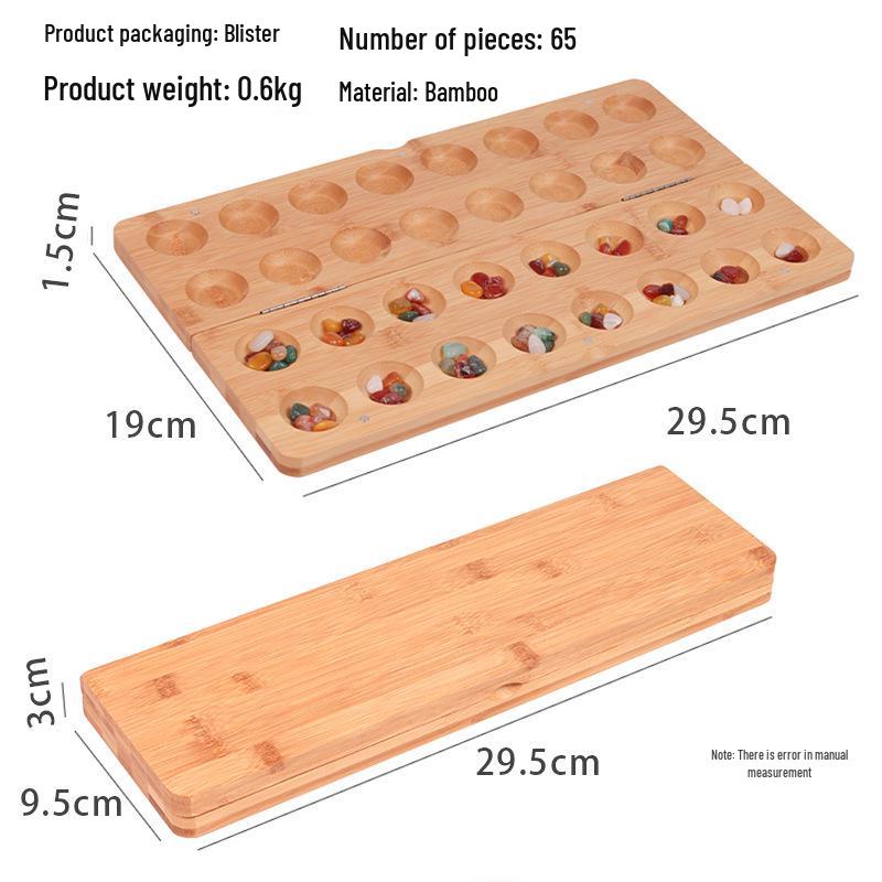 Kids' Gem African Chess Puzzle: Wooden Beads Sorting & Planting Checker Game