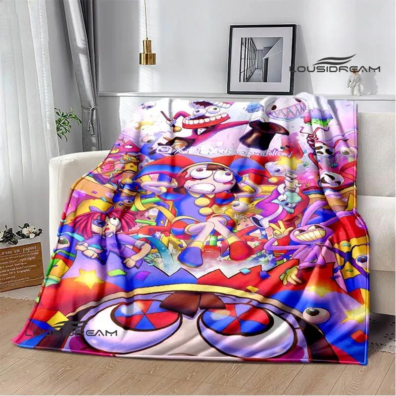THE AMAZING DIGITAL CIRCUS Cartoon Blanket Warm Flannel Blankets Soft Cozy Blanket Sofa Travel Blanket Bed Linings Birthday Gift