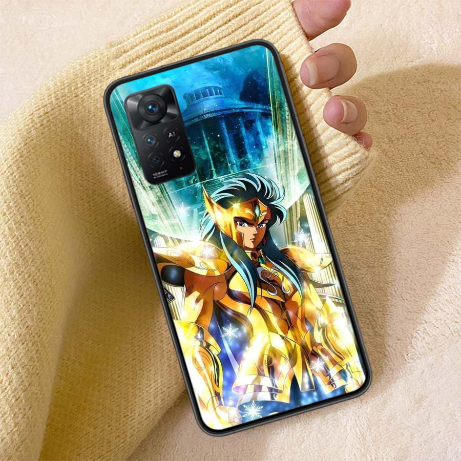 Saint Seiya Knights Of The Zodiac Phone Case For Redmi Note 13 14 15 Pro Plus 12 13C 12C 15C 9 10 10C 9T 9C 9A TPU Soft Cover Cl