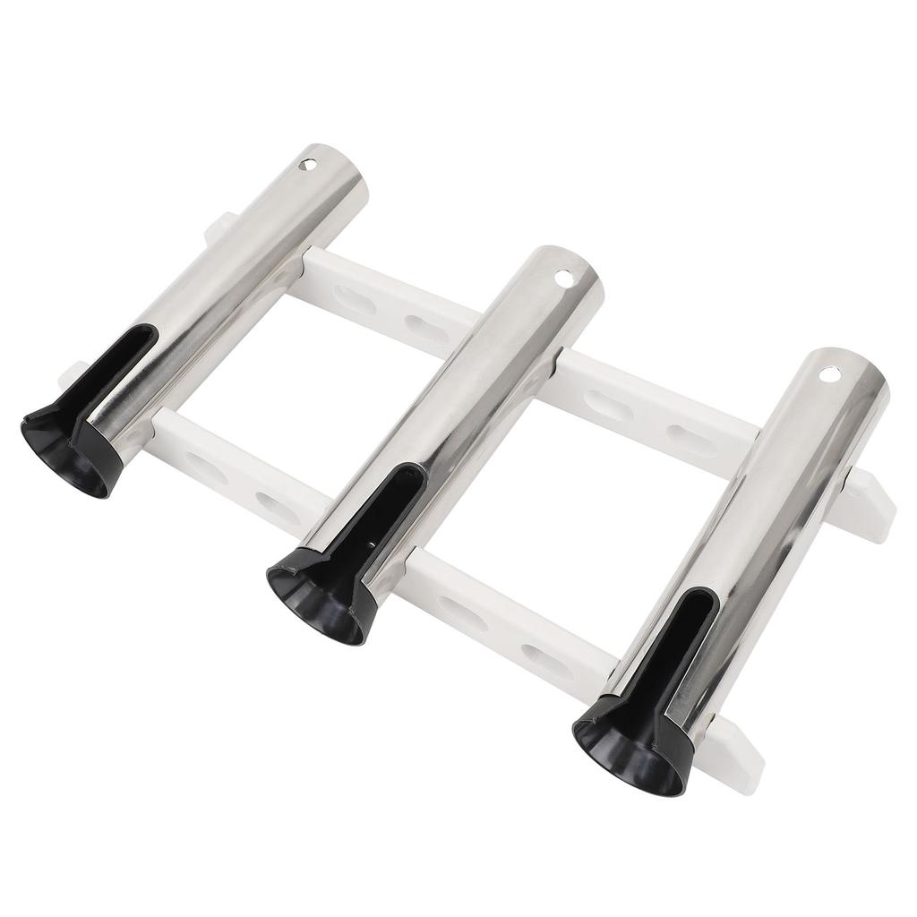 Boat Fishing Rod Holder 3 Link Tubes Stainless Steel Fishing Rod Rack for Marine Yacht Camper RV Fishing Boat