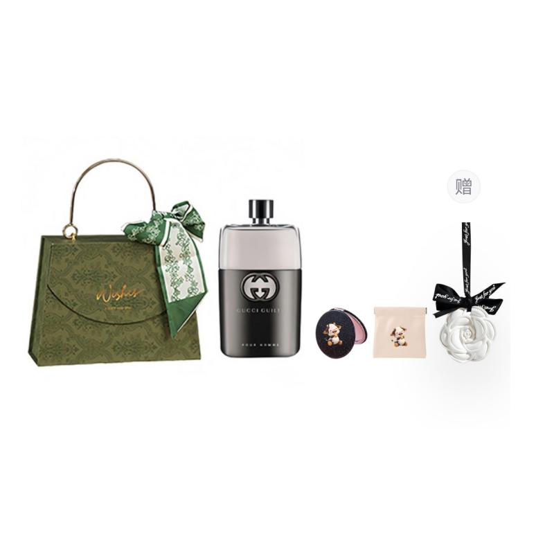 Gucci men s perfume set Guilty Love Eau de Toilette Gift Box Woody Tone Eau de Toilette EDT Guilty Love Men s Eau de Parfum 50ML Luxury Four-piece Set
