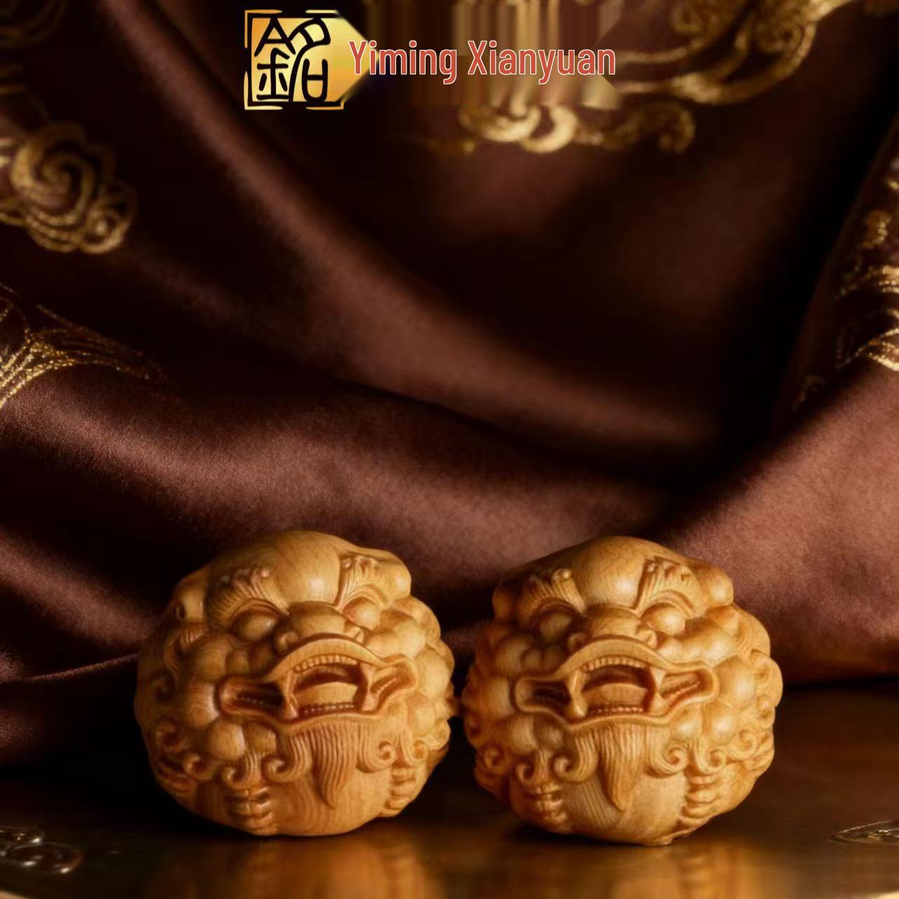 

Пара шаров здоровья «Голова льва из золотого сандала» – Туя Пиксю Массив дерева Фитнес и шары для рук для подарков