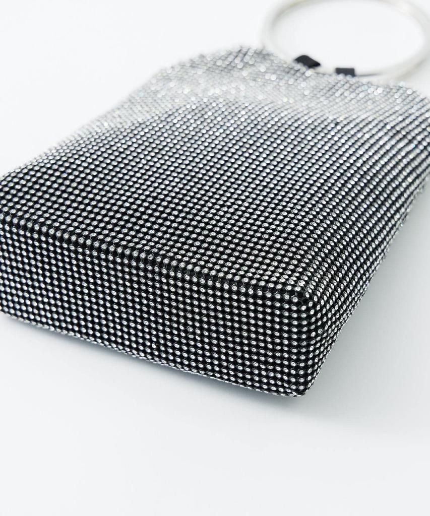 Party Handbag Party Bag 2way Ring Handle Shoulder Bag Mini Tote Rhinestone Bijou Clutch Bag Mini Bag Dress Occasion Wedding Ceremony Entrance Ceremony