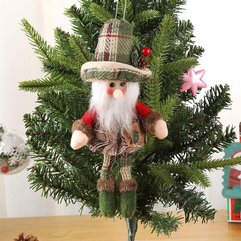 Sitting Christmas Plush Doll Hanging Decor Cartoon Merry Christmas Decoration  Home Xmas Decor