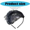 French Bowknot Lace Hairhoop Costume Fascinator Headband Dancing Party Headpiece