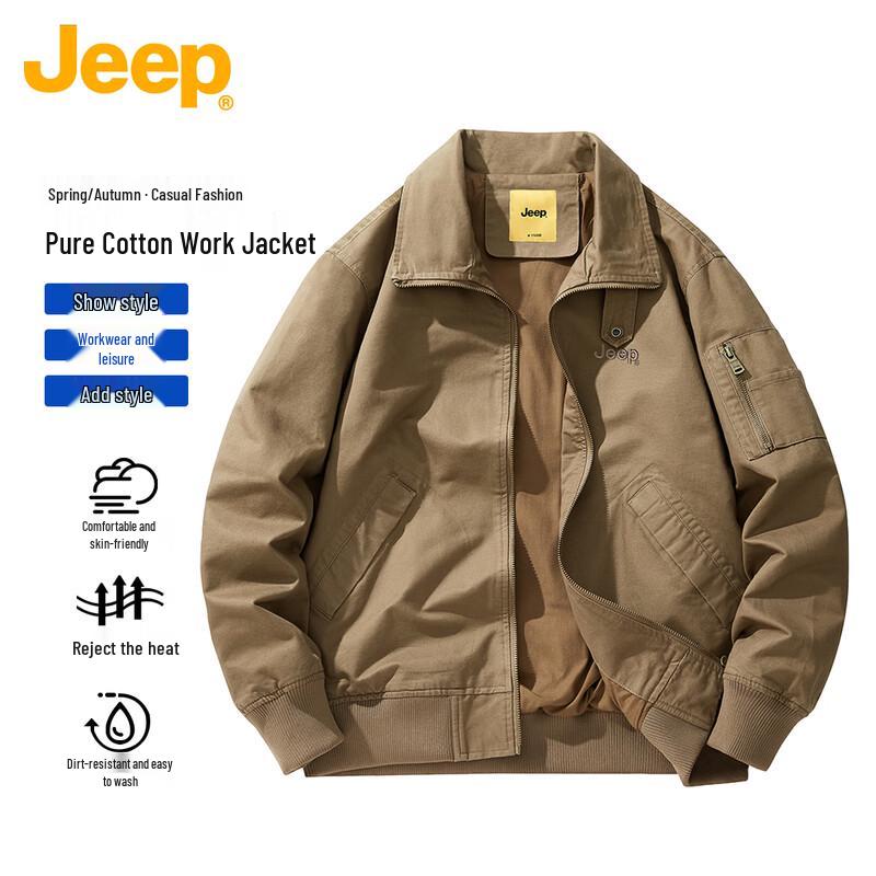 

JEEP Unisex Casual Lapel Jacket M