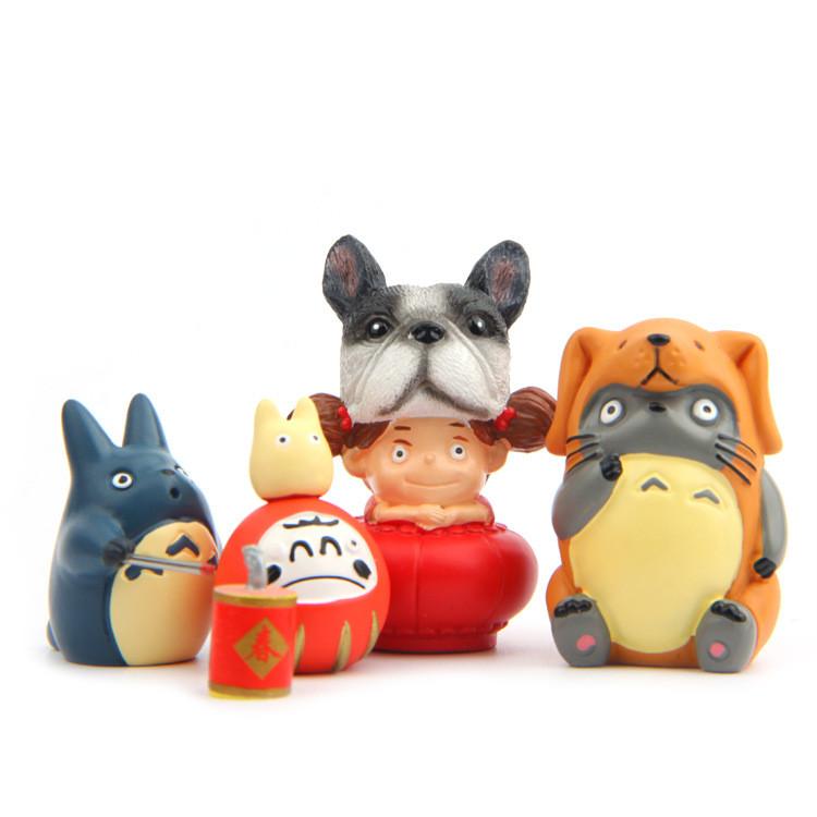 Bag Totoro Lucky Cat Girl New Year Theme Mini Model Ornament For Decoration Prop