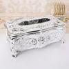[Rose Pattern Tissue Box] Golden-plated Luxurious Tissue Box - Rose Pattern, European and American Style - Suitable for Multiple Rooms and Occasions