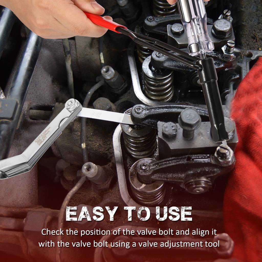 Ventilspiel-Einstellwerkzeugsatz Fest Einfach zu bedienen Geschlitzter Ventileinstellbolzen Praktisches Kontermutter-Einstellwerkzeug zur Reparatur