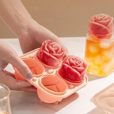 Bloc de glace en forme de Rose, moule à whisky, en forme de grille, boule de glace en Silicone, boîte à glace, machine à glaçons