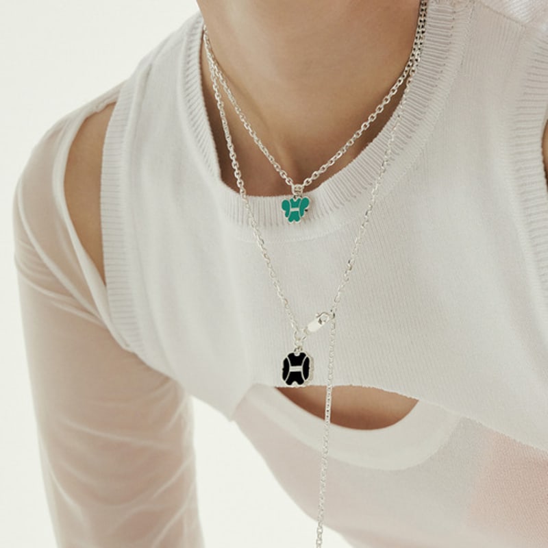 

MOI studio # Moi 4st Jang-seok Necklace_07 BLACK