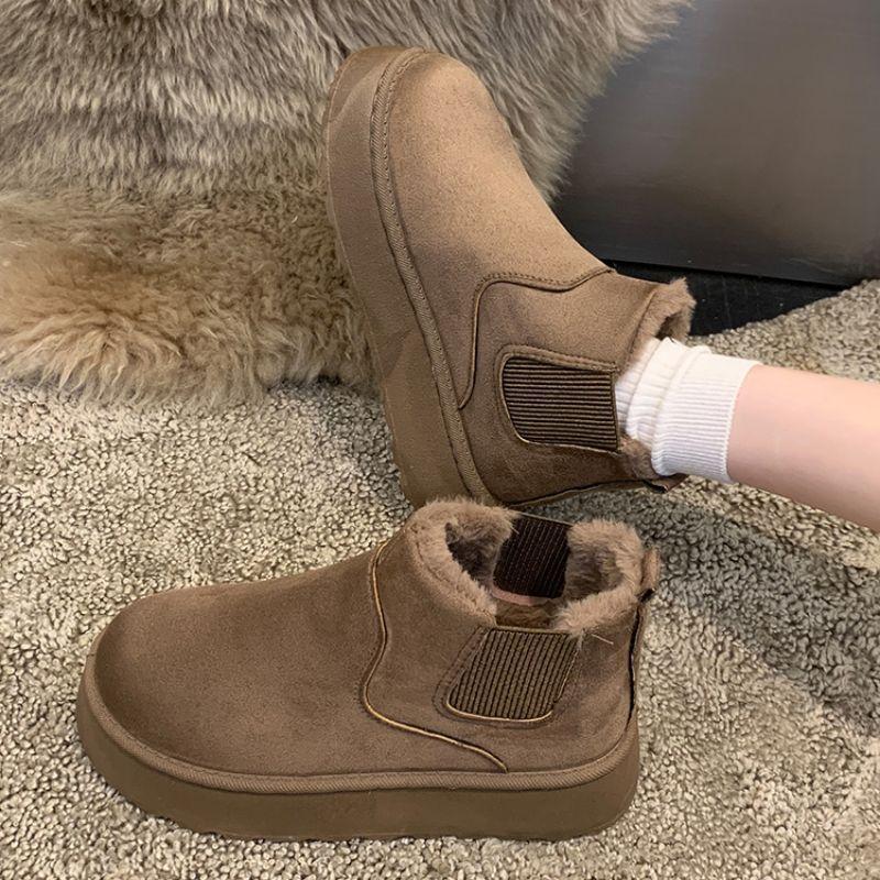 Thick-soled Snow Boots Women's Winter 2025 New Velvet Thickened Warm Boots Bread Women's Shoes Northeast Large Cotton Shoes