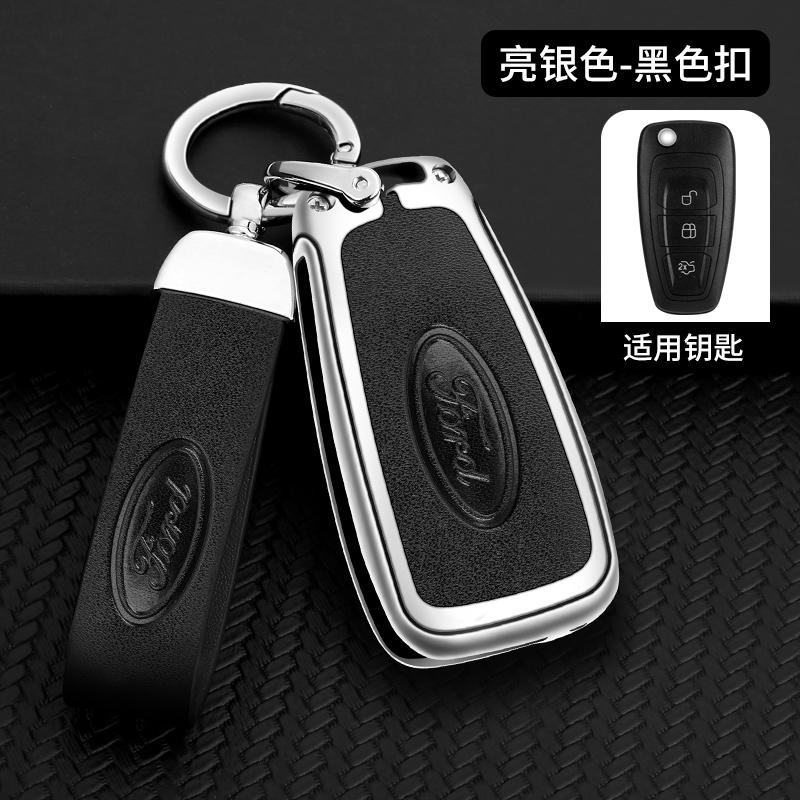 Leather Car Remote key Cover Case Protector for Ford Focus C MAX S MAX Mondeo Ranger Galaxy Transit Tourneo Custom Ecosport rr8