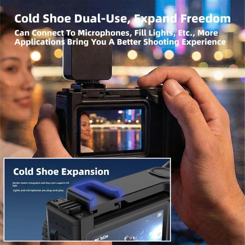 Camera Protective Handle Frame with Quick Detach Function Cold Shoe Mount Ergonomic Comfort Stability Boost for Action 6