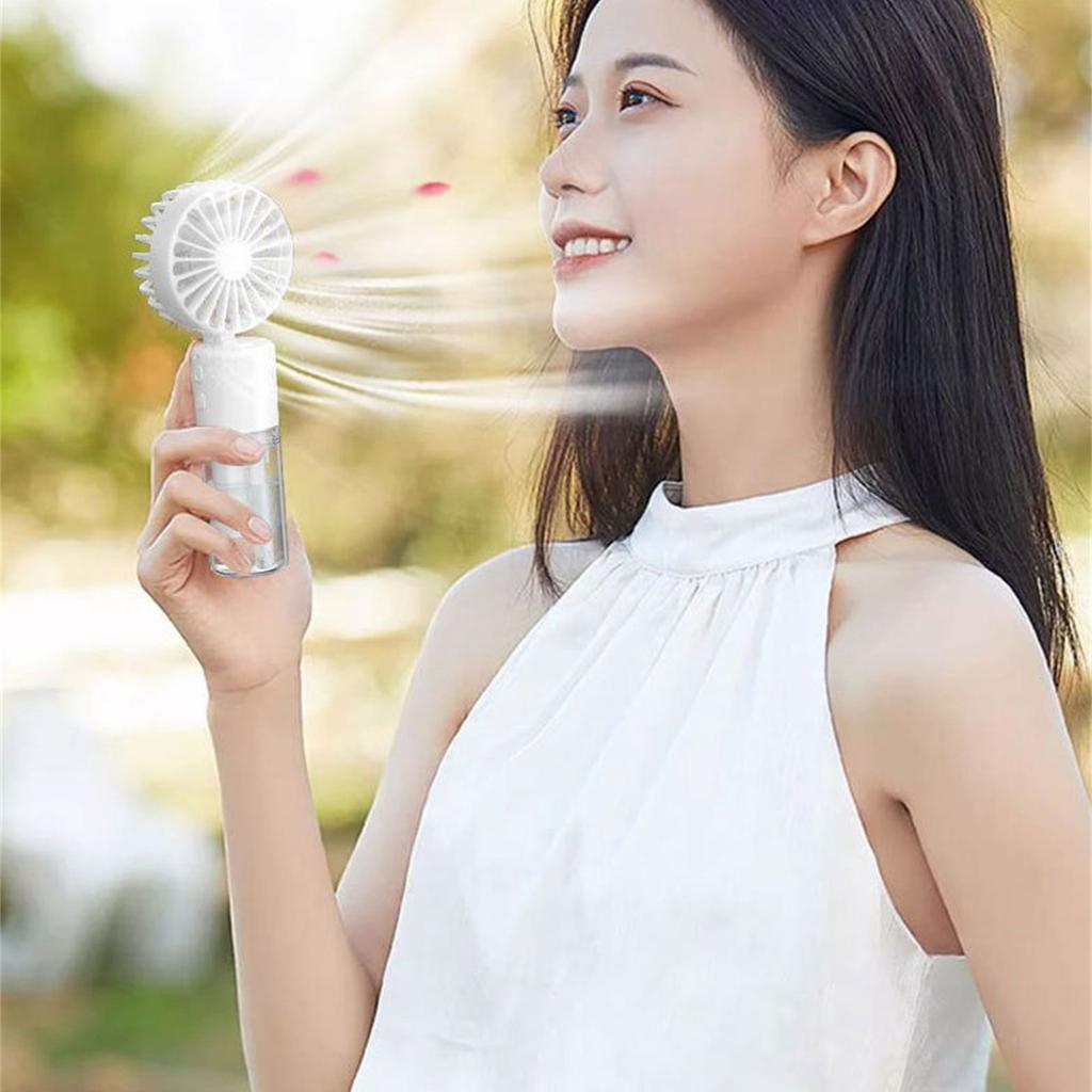 Portable Foldable Neck Fan Water Spray Fan Handheld Fan Rechargeable Fan Misting Humidifier Fan Desktop Fan Plastic Fans