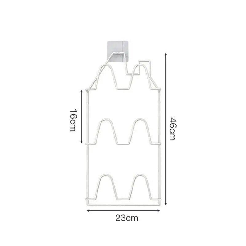 Porte-pantoufles de salle de bain auto-adhésif sans poinçon, support mural pour serviettes, gain de place, porte murale de toilette, étagère de rangement pour chaussures de maison