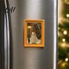 Festive Home Office Whiteboard Magnets Small Fridge Picture Frame Funny Ghost Pattern Magnetic Vintage Decorative for Metal Surfaces Mini Gold Frame