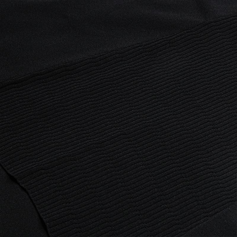 FILA White Woven Shoulder Line Simple Fashion Versatile Short Sleeve Dress Women dress Black F11W633308FBK