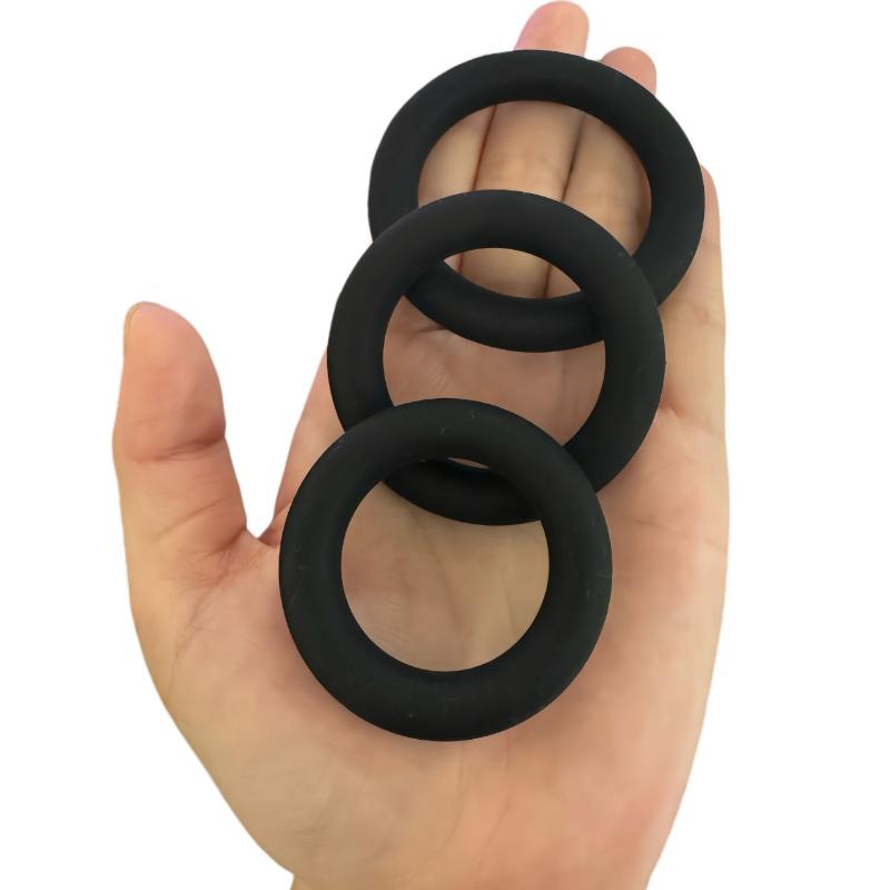 3pcs Silicone Cock Ring Penis Bondage Chastity Cage Ball Stretcher Sex Toys for Men Penis Ring Delay Ejaculation Sex Shop