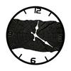 Moderne leise Wanduhr Holz künstlerisch rund nicht tickend Vintage Dekorationsuhr für Wohnzimmer Flur
