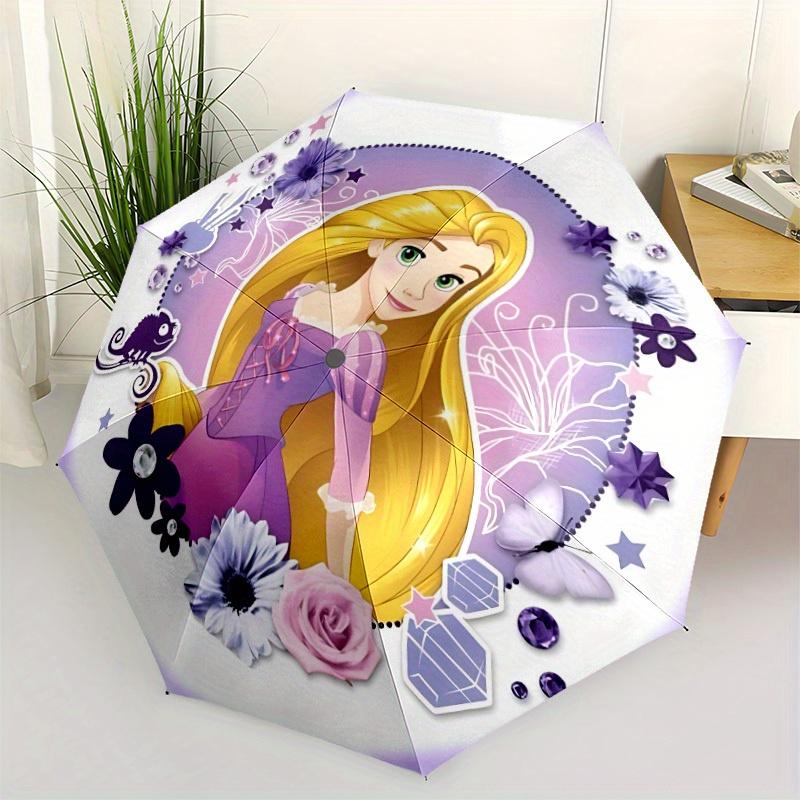 1pc Tangled, Princess Rapunzel Automatic Umbrella | Portable Foldable 8-Rib Manual Open, Casual Accessory, Durable Canopy yy250823026