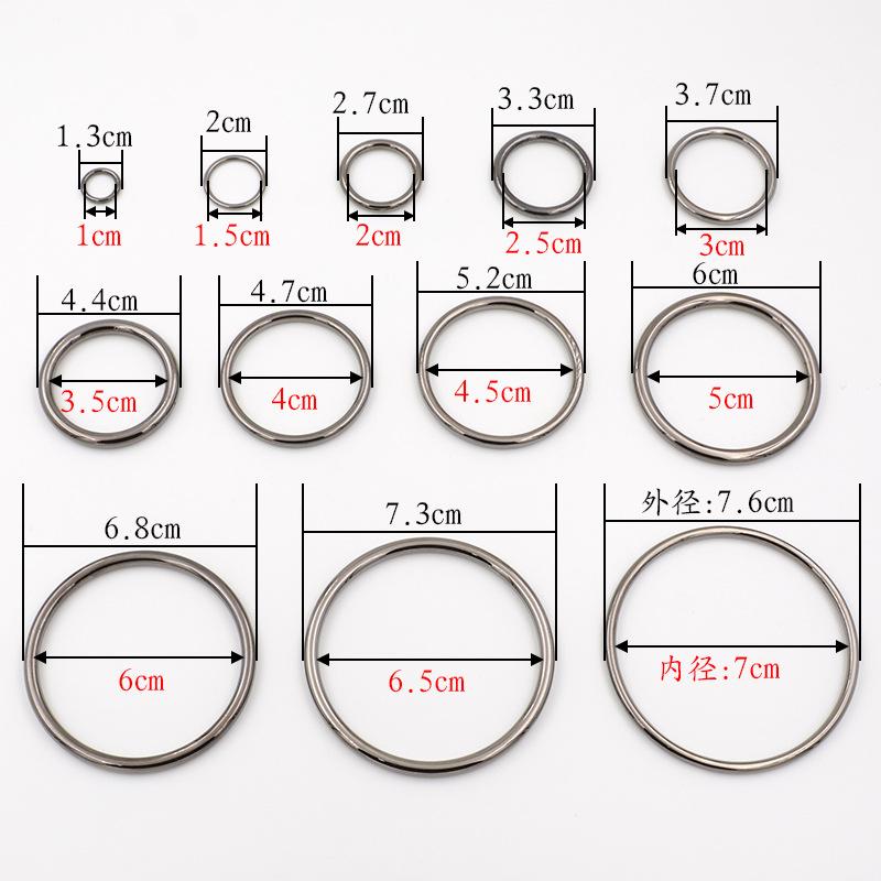 Metal Ring Buckle Luggage Women'S Trench Coat Coat Decorative Button Circle Clothing Accessories