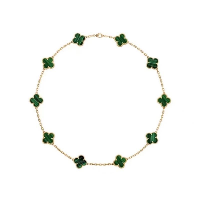 

Бутик Ожерелье Десять Цветков Двустороннее Четырехлистный Клевер Цепочка на Ключицу Роскошное Высококлассное Женское Ожерелье