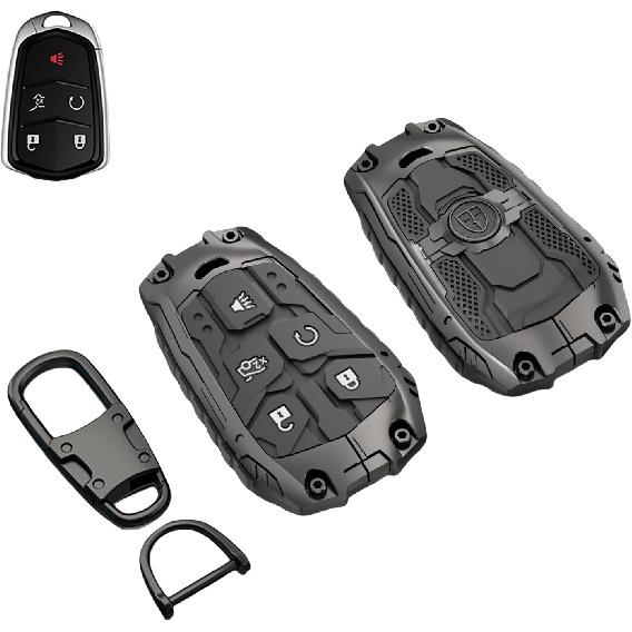 Key Fob Cover for Cadillac,Accessories, Key Fob Case, Keychain Compatible with 2020 2021 2022 2024 2025 Cadillac ATS CT5 CT6 XT4 XT5 XTS (Model-B) Model-A