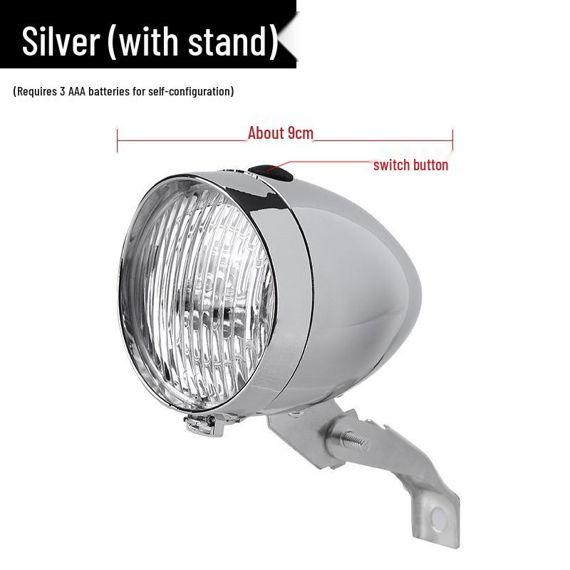 USB Wiederaufladbares Retro 3-LED Mountainbike Frontlicht