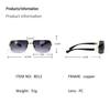 Xunge Frameless Rhinestone Sunglasses - Unisex Y2K Square Metal Style