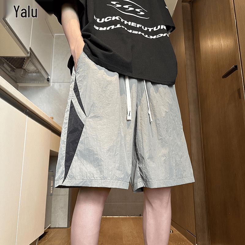 Yalu Men s Ice Silk Breathable Quick-Dry Loose Casual Shorts M