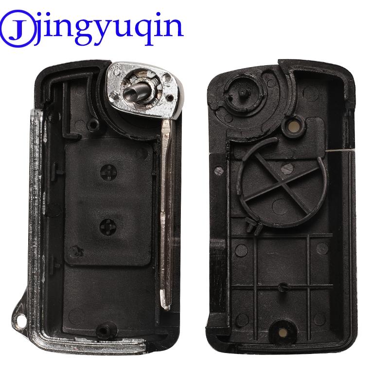 Jingyuqin Modified Flip Folding Car Key For Mitsubishi Lancer Outlander Pajero V73 Galant Fob Key Cover Case 2B