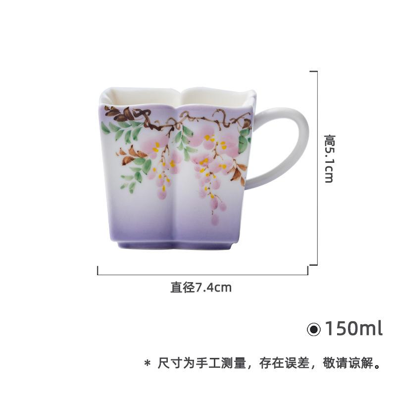 Handbemaltes Lila Glyzinien Spitzen Serie Tee Set Kollektion Kung Fu Teekanne Deckel Schale Ständer Tasse Kanne Lagerung Tee Waschschale Teezubehör