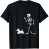 Lustige Halloween West Highland White Terrier und Skelett T-Shirts Humor Streetwear T-Shirt Kurzarm Unisex Lockere Kleidung