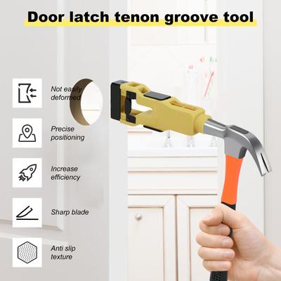 Precision Door Latch Mortise Tool Scoring and Chiseling Door Latch Installation Kit Fits for 1-3/8’ or 1-3/4’ Thick Wooden Door