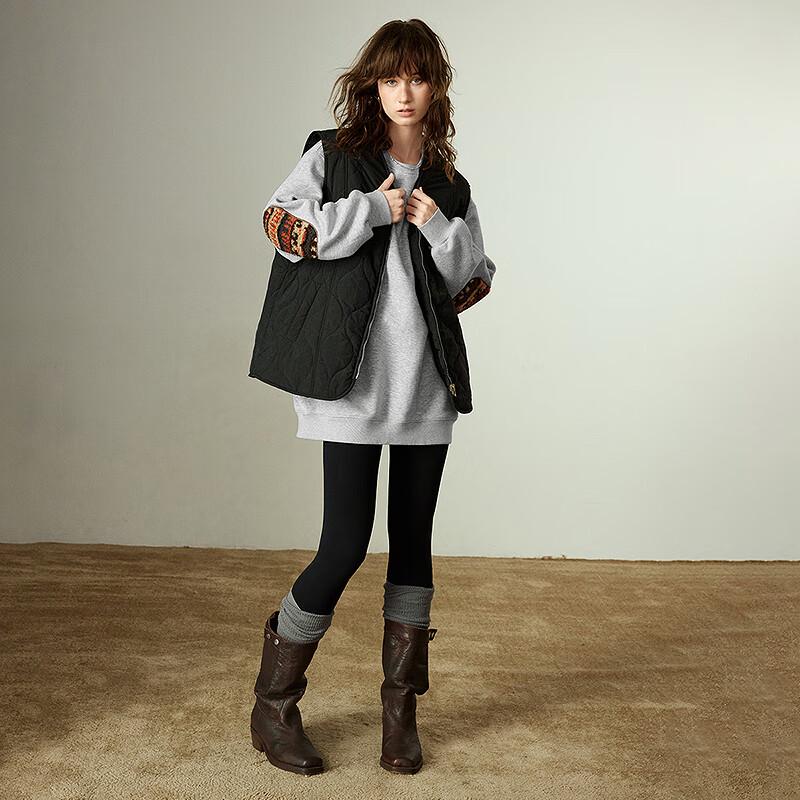 Chuyu Women's Winter Fleece Patchwork Sweatshirt