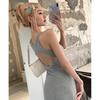 Abito Bodycon Sexy Senza Schiena Primavera/Estate 2026 - Gonna Midiaderente Slim Fit per Donna