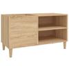 Offenes CD-/Plattenspieler-Regal, Beistellschrank Fürs Wohnzimmer, Multifunktionales Aufbewahrungsregal, Größe 84,5 X 38 X 48 Cm