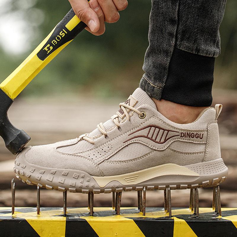 Non-slip Indestructible shoes Anti-smash Anti puncture Safety Shoes Men Breathable Steel toe shoes Work Sneakers Industrial Shoe