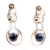 Altesse [L2904] - Silver Blue 'Calypso' Steel Earrings