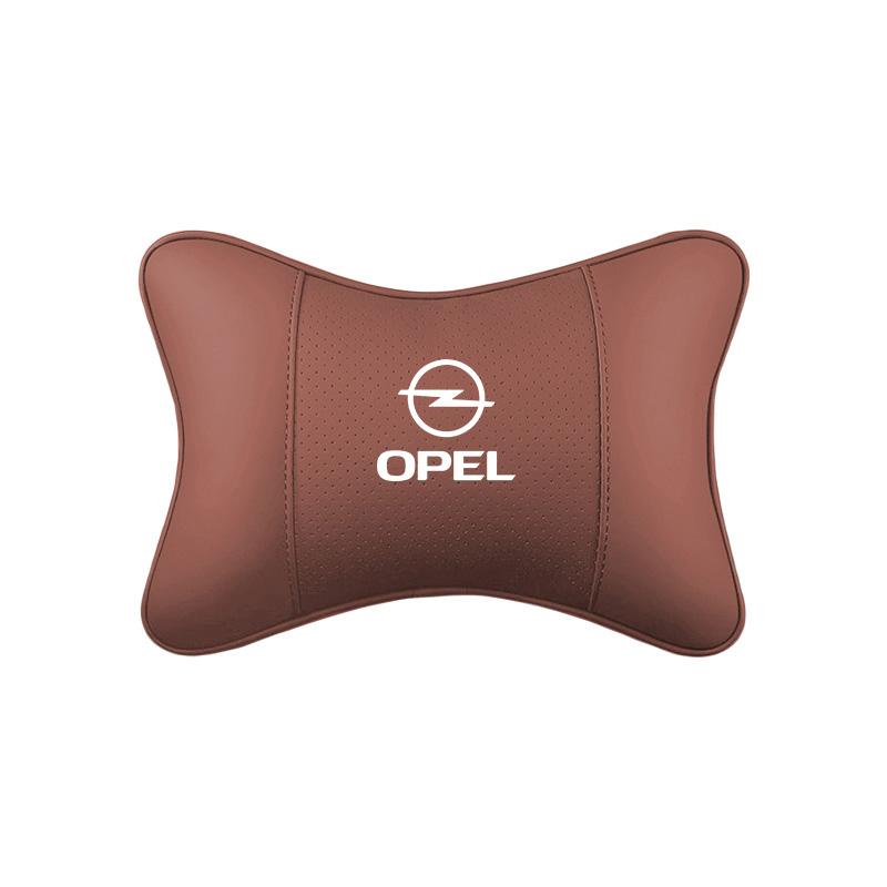 Car Leather Seat Headrest Neck Pillow Head Cushioning For Opel Astra Grandland Corsa Mokka Frontera Insignia Zafira Vivaro Karl
