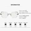 Frameless Photochromic Progressive Glasses for Women Stylish Beveled Edges Lightweight 3317