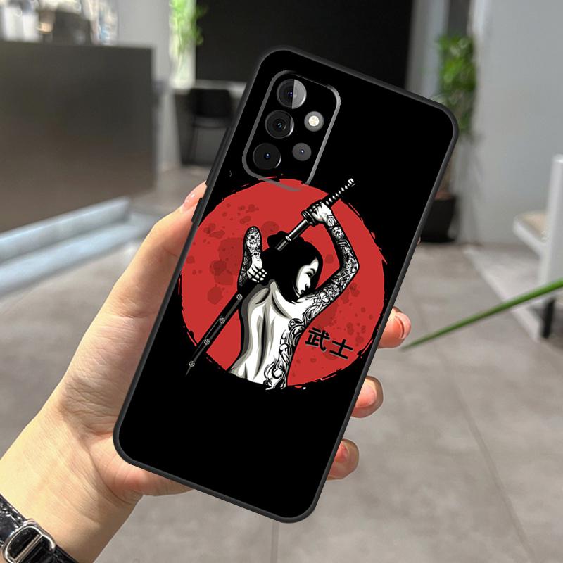 Japanese Samurai Warrior Case For Samsung Galaxy A32 A12 A22 A52 A35 A26 A16 A05 A55 A15 A54 A34 A14 A56 A36 A13 A53