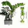 10PCS green frog plant racks,cute and stable PP plant supports,  for small potted plants and granulation plants, perfect for garden decorations