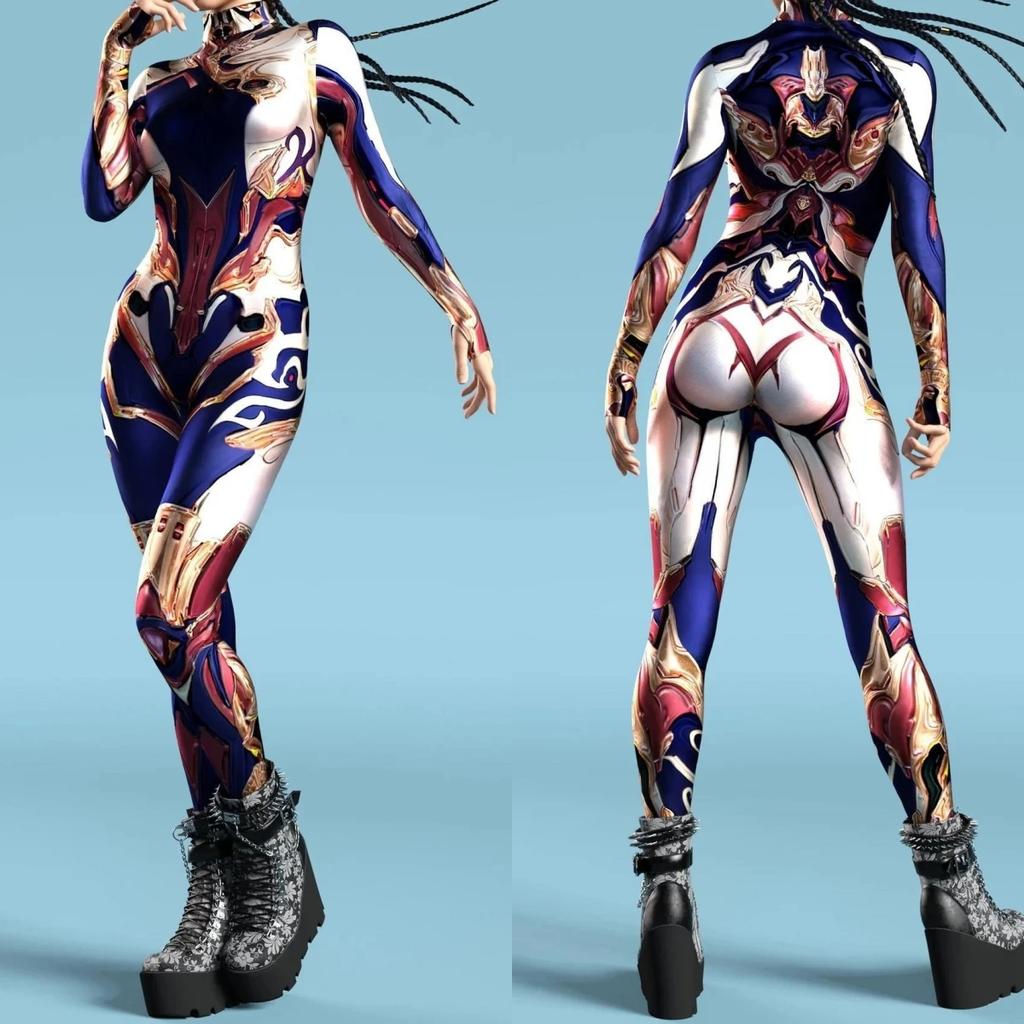 Costume de Scenă cu Imprimare Digitală 3D Adulți Evenimente de Halloween Petrecere Tematică Carnaval Costum Cosplay Joc de Rol Salopetă