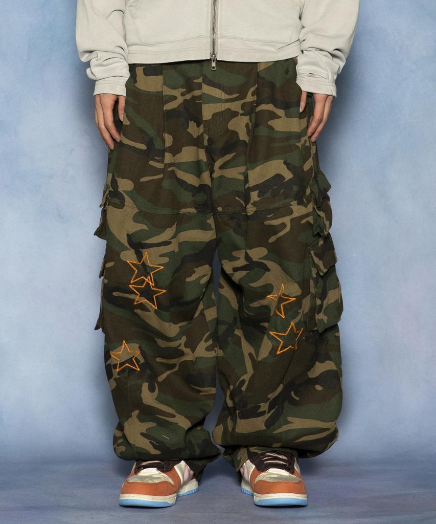 GLACK Gp163 Starpoint Camo Cargo Pants (Green Camo)