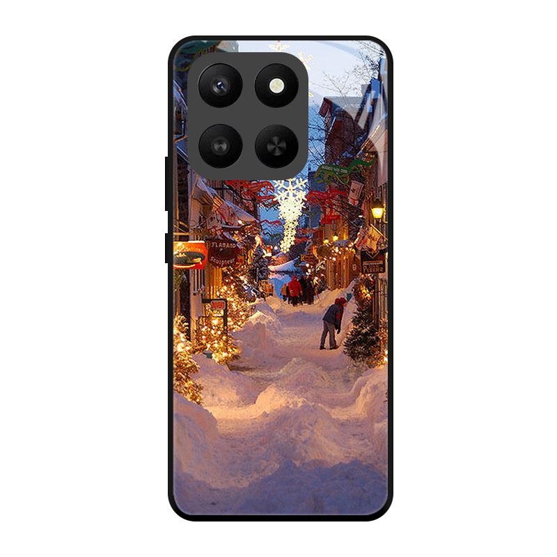 Christmas Painted Case For Honor 400 200 90 70 50 Lite Pro Tempered Glass Back Cover For Honor 400 200 Smart Shell Fundas Bumper