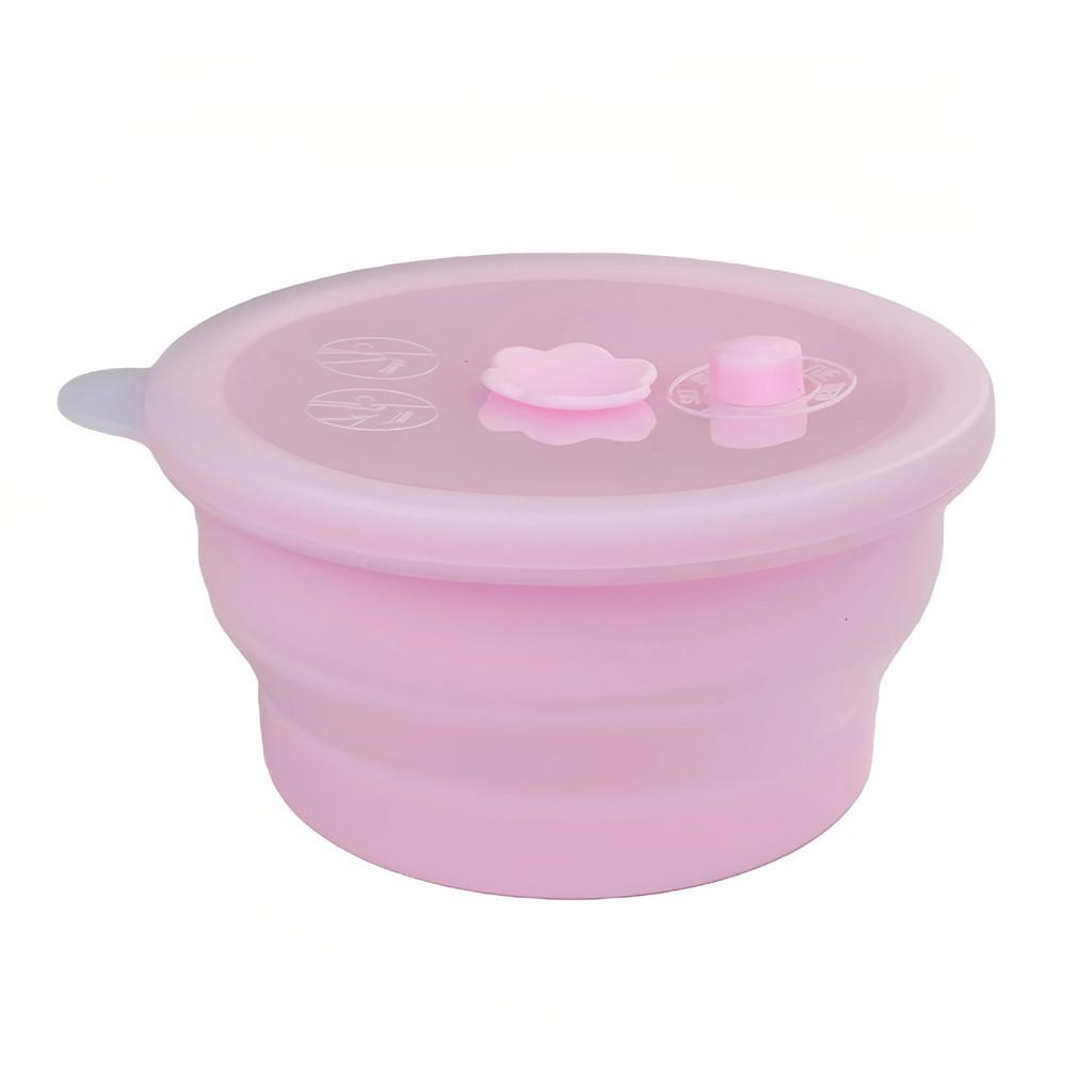 Silicone Food Storage Container With Foldable Design For Refrigerator Organization And Freshness