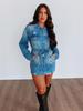 Women's Retro Street Style Loose Ripped Copper Denim Jacket - Spring Collection